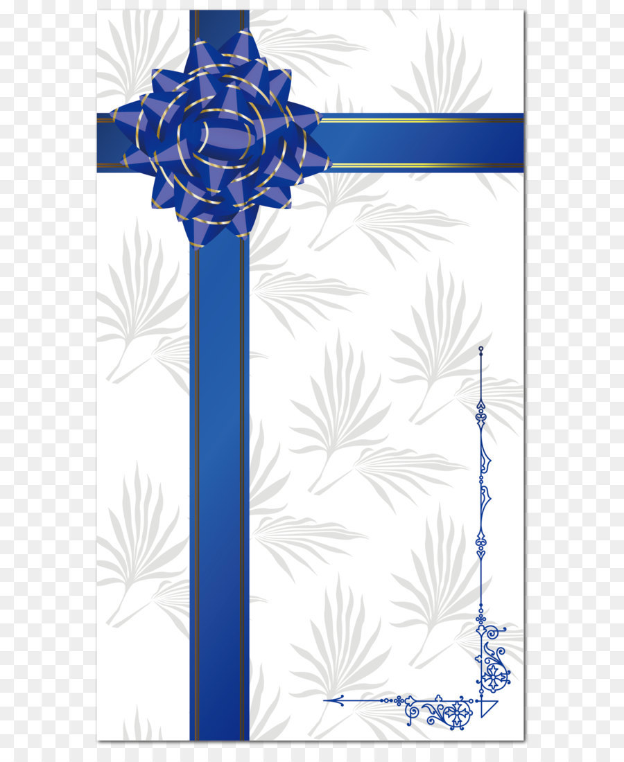 Regalo De Cinta Azul，Azul PNG