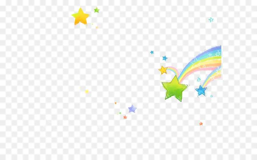 Estrellas Y Arcoiris，Vistoso PNG