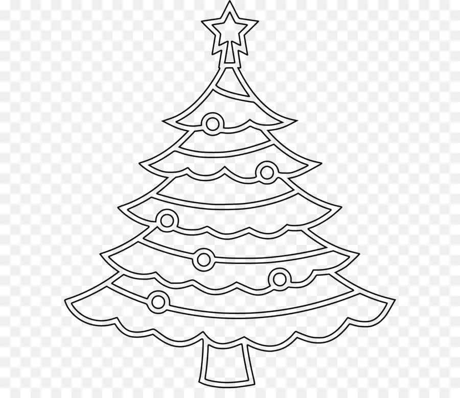 Navidad árbol，En Blanco Y Negro PNG