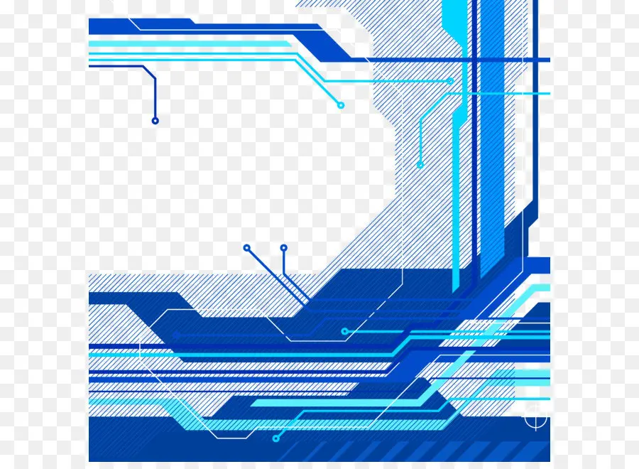 La Tecnología，Azul PNG