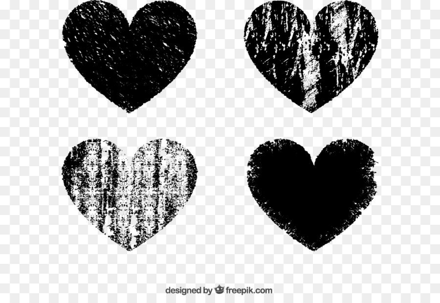 Corazones Negros，Grunge PNG