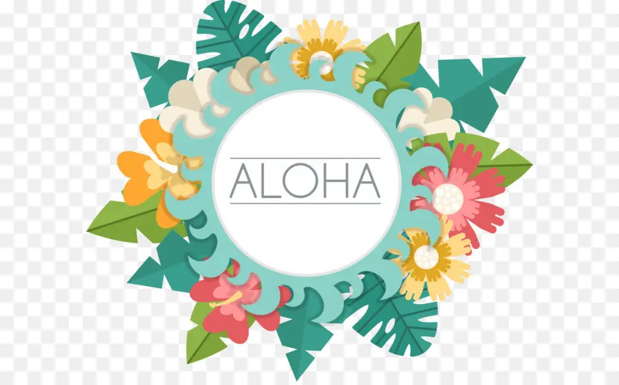 Marco Floral Aloha，Flores PNG