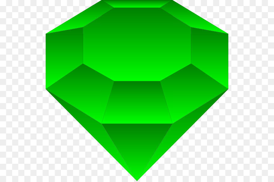 Gema Verde，Forma De Diamante PNG