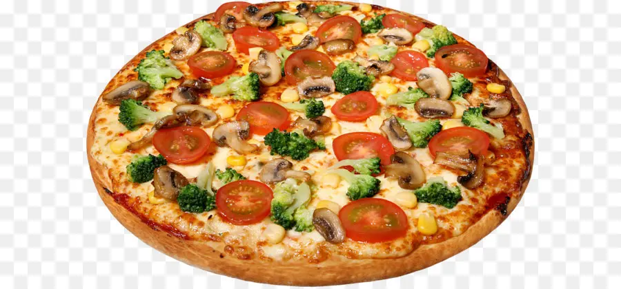 Pizza Vegetal，Alimento PNG