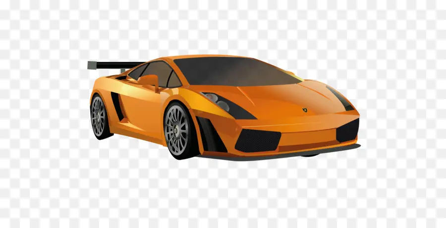 Coche Deportivo Naranja，Automóvil PNG