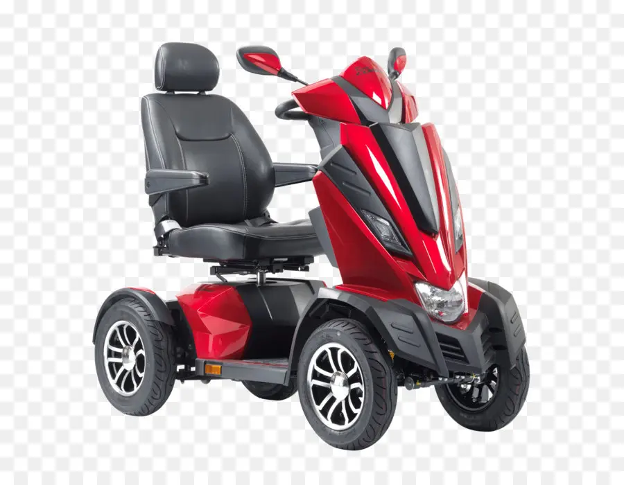 Scooter De Movilidad Rojo，Eléctrico PNG