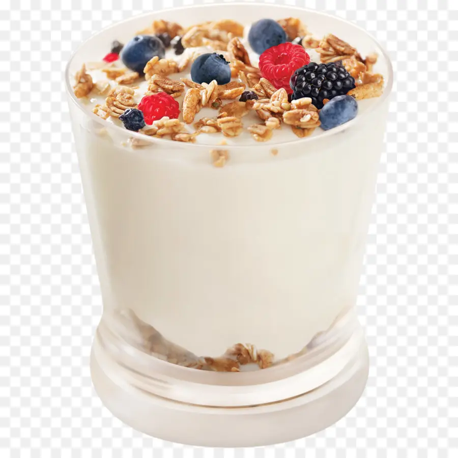 Yogur Con Frutos Rojos，Granola PNG