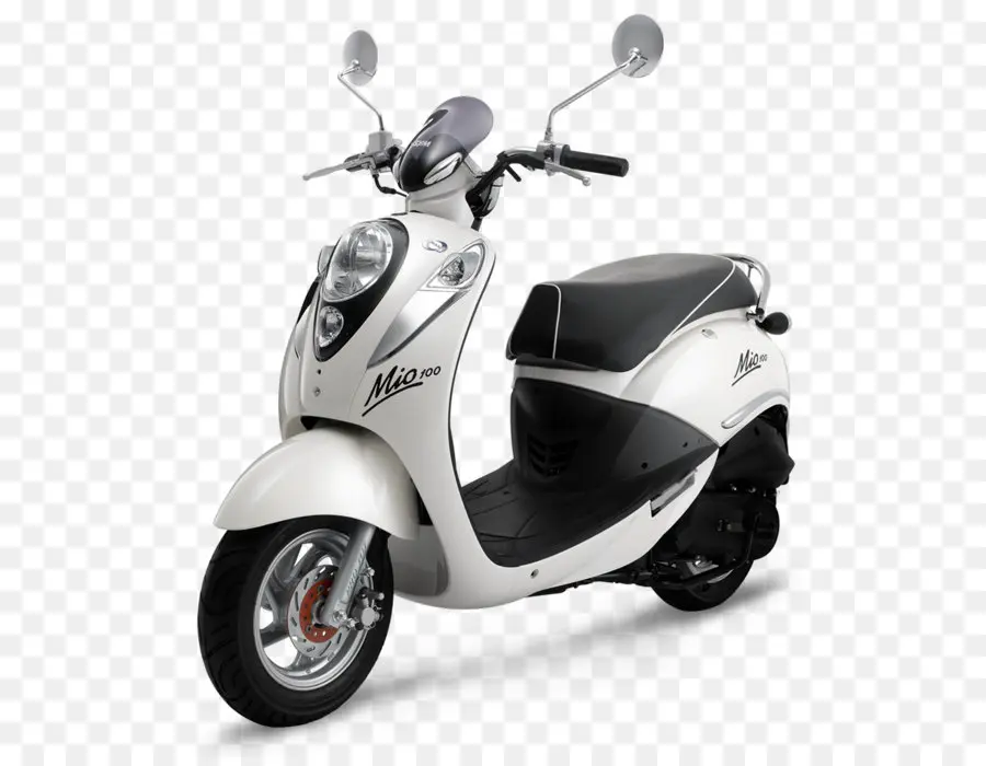 Vespa Blanca，Vista Lateral PNG