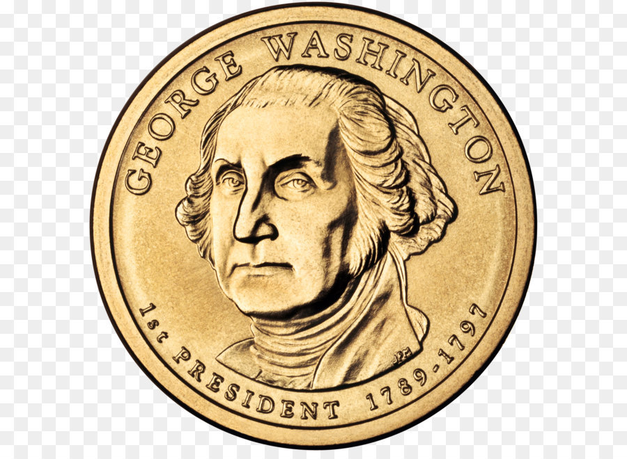 Moneda De George Washington，Oro PNG