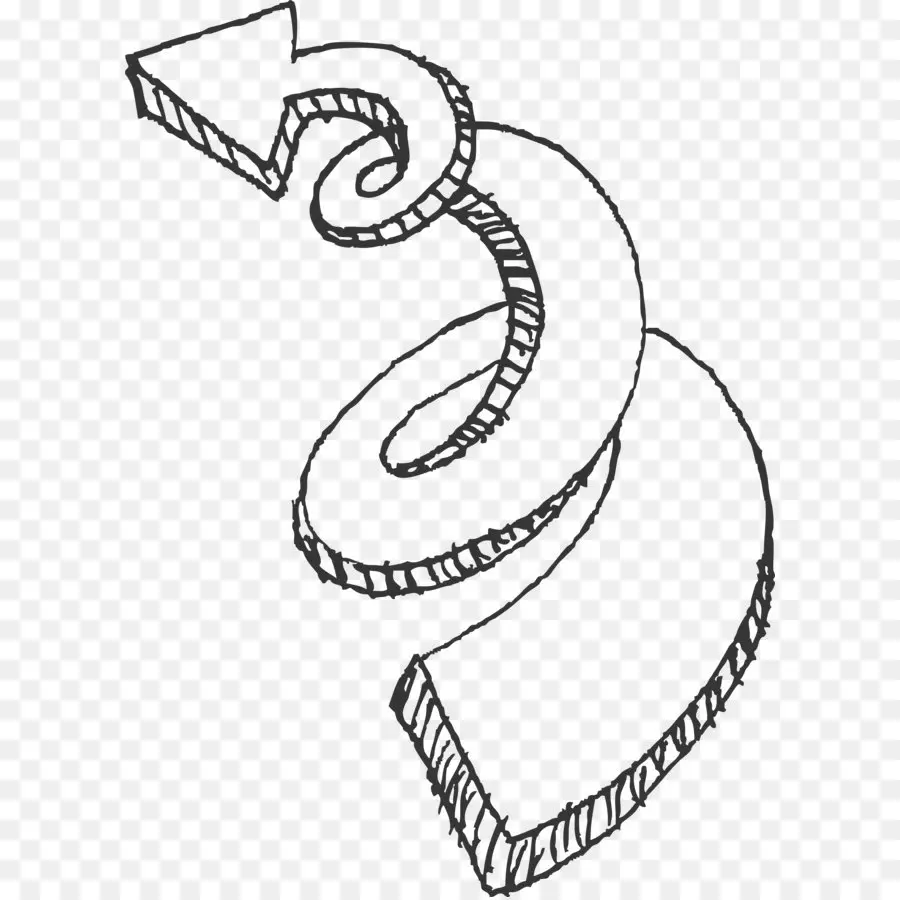 Flecha Espiral，Curvo PNG