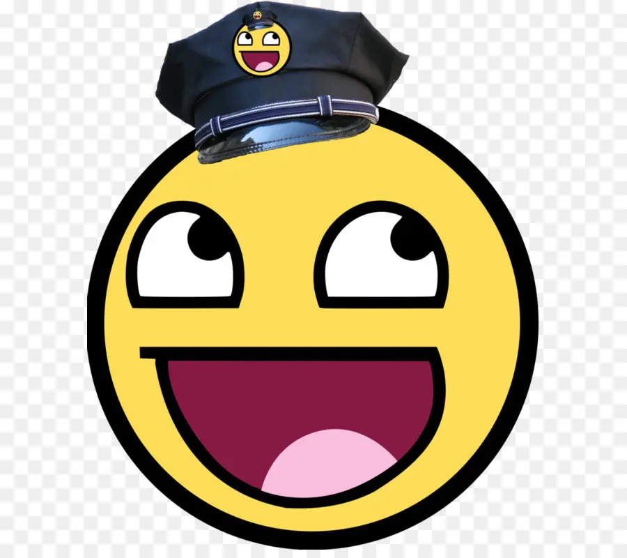 Cara Sonriente，Sombrero De Policía PNG