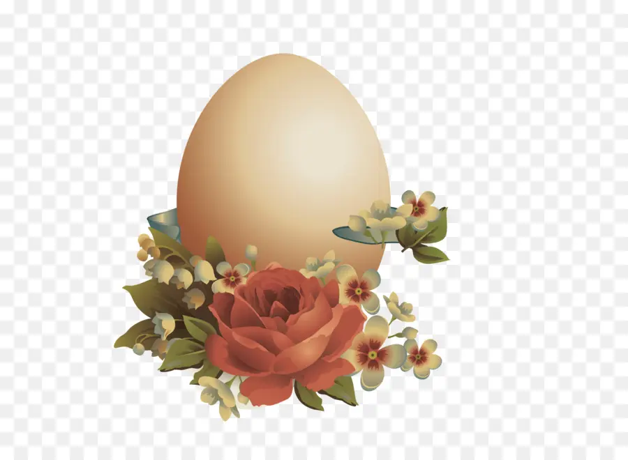 Huevo Con Flores，Rosas PNG