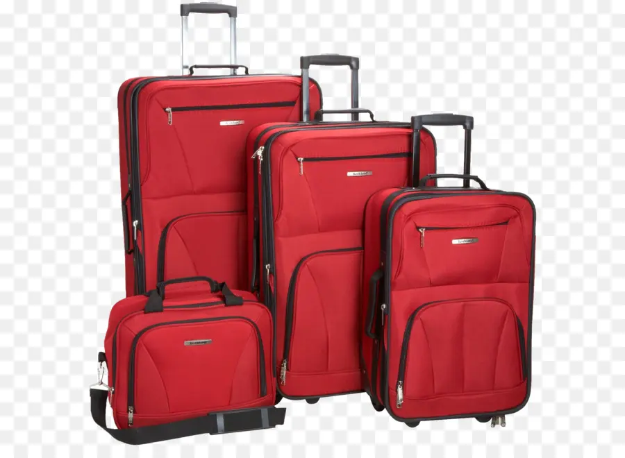 Conjunto De Equipaje Rojo，Viajar PNG