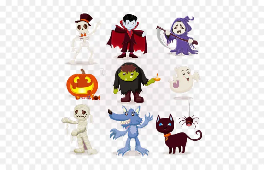 Personajes De Halloween，Monstruos PNG