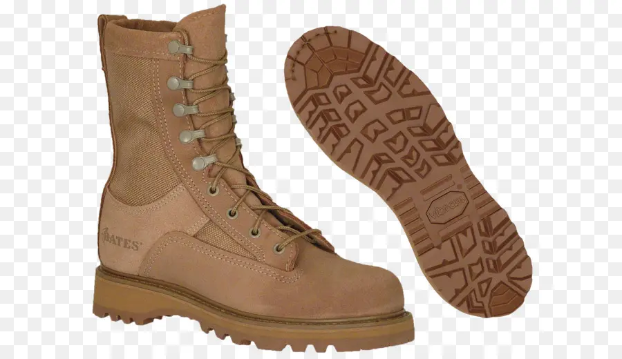 Bota Color Canela，Con Cordones PNG