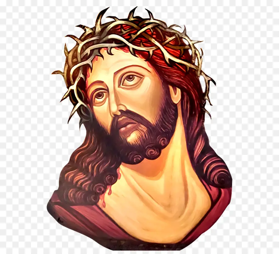 Jesús Con Corona De Espinas，Cristianismo PNG