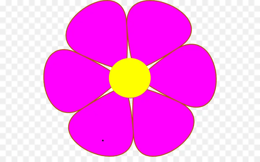 Flor Rosa，Centro Amarillo PNG