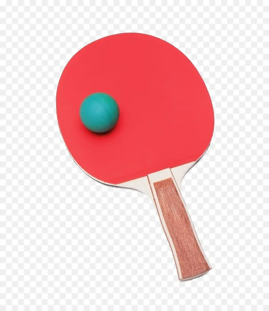 Pala De Ping Pong Roja，Tenis De Mesa PNG