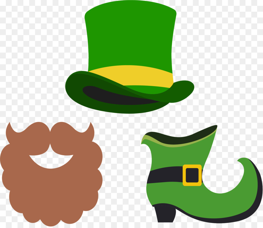 Sombrero Y Barba De Duende，Día De San Patricio PNG