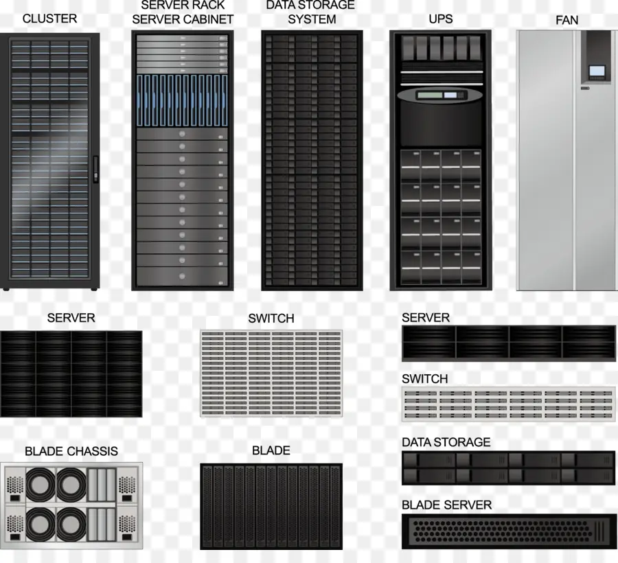 Servidor，Estante 19inch PNG