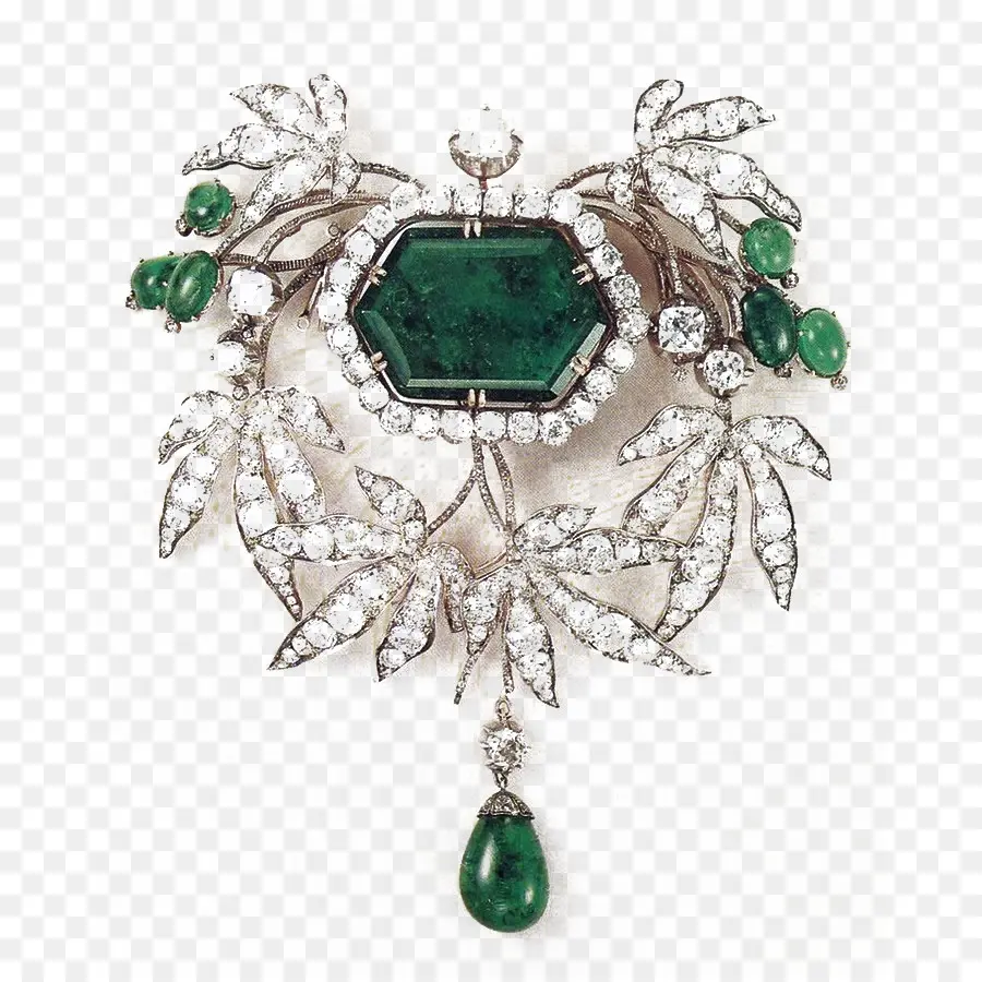 Broche De Esmeralda，Verde PNG