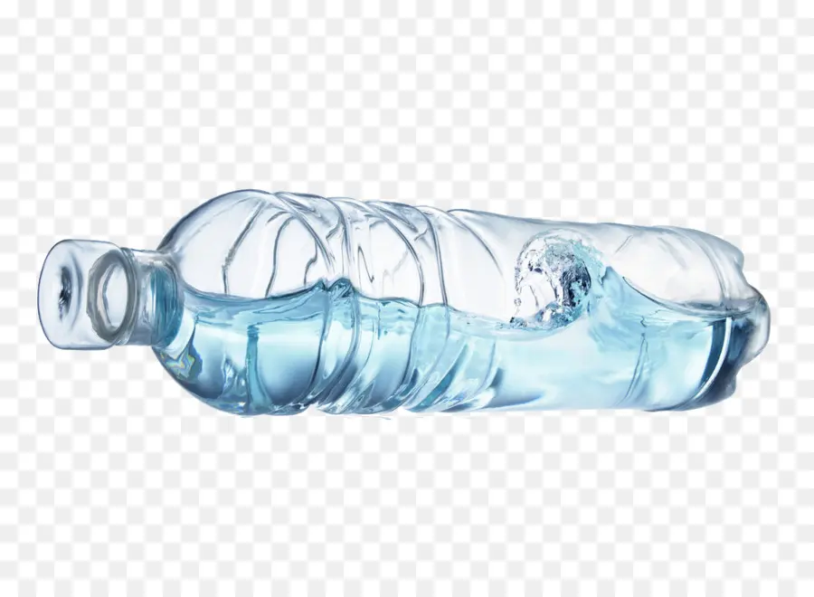 Botella De Agua Aplastada，Plástico PNG