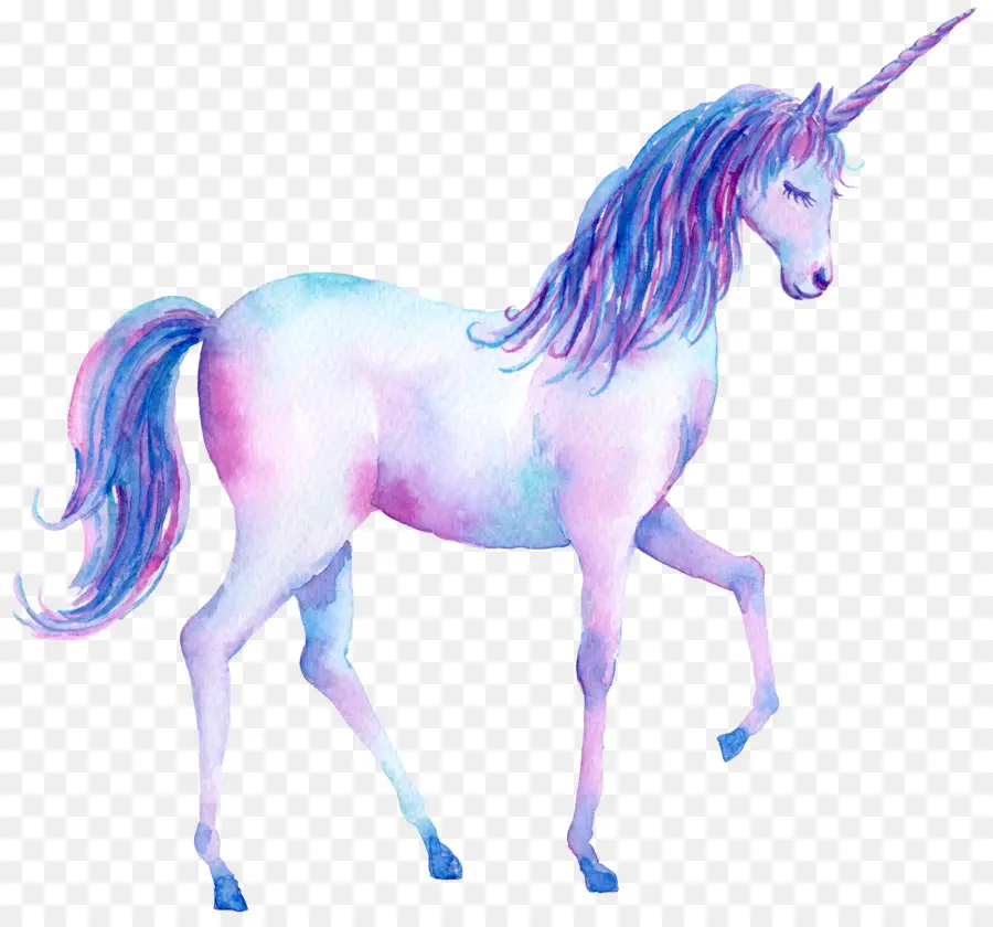 Unicornio，Pintura De Acuarela PNG