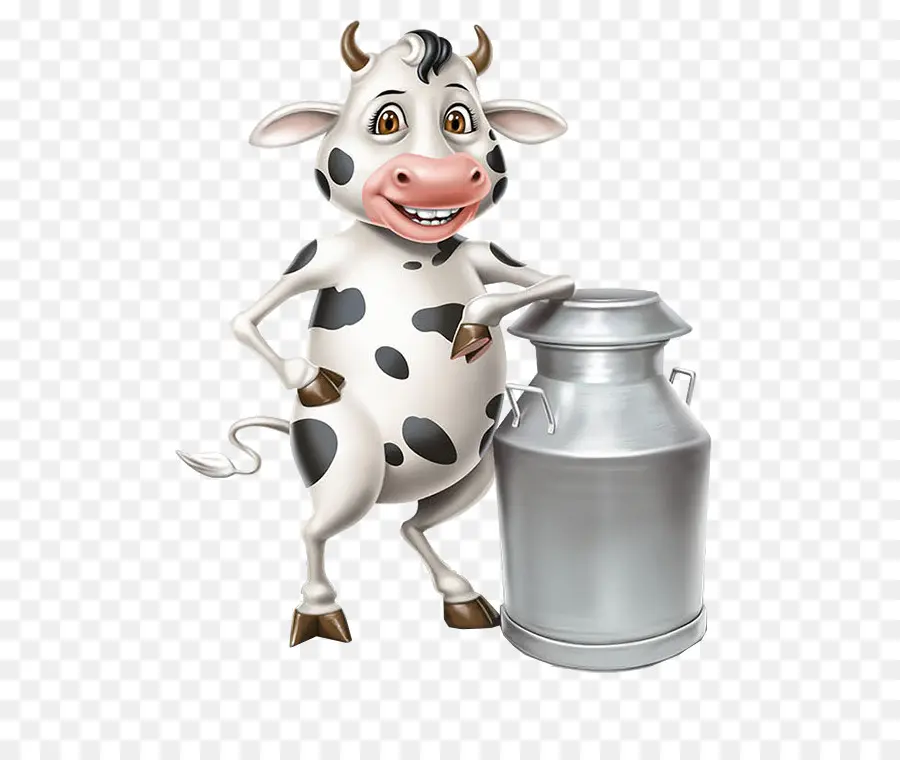 Vaca De Dibujos Animados，Leche PNG