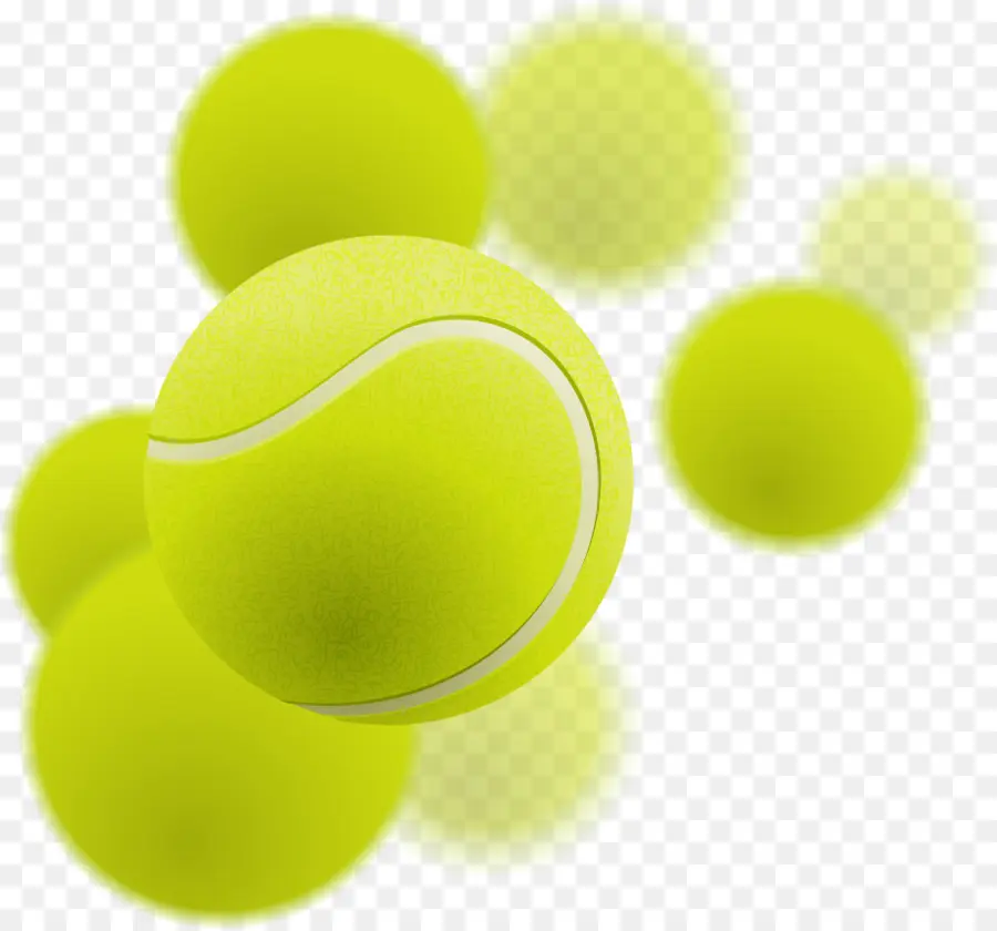 Pelota De Tenis，Verde PNG