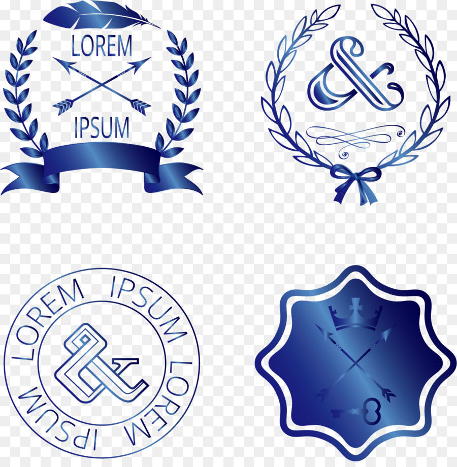 Emblemas Azules，Corona De Laurel PNG