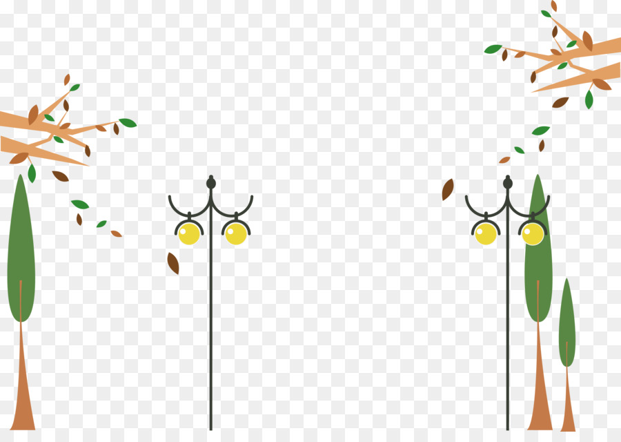 Farolas Y árboles，Parque PNG