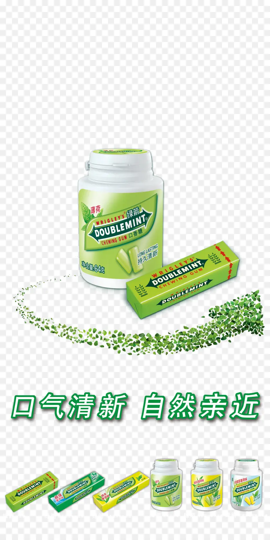 Chicle De Menta Doble，Goma De Mascar PNG