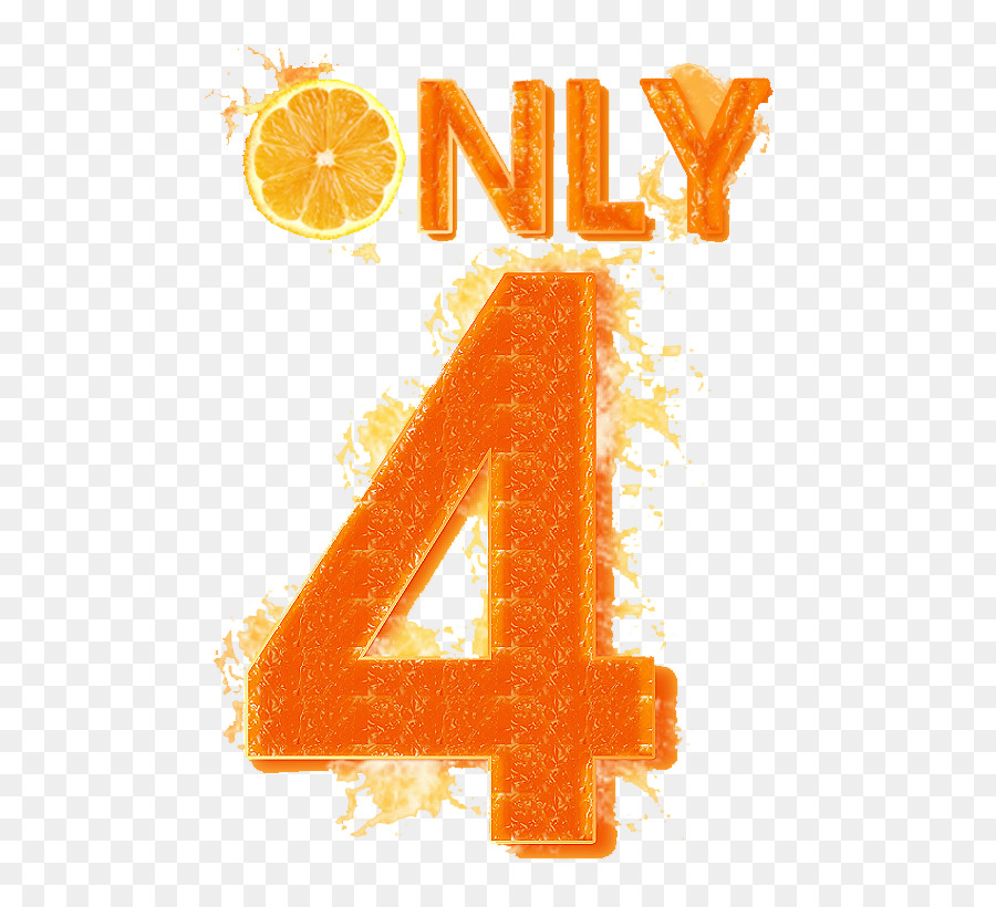 Numero 4，Naranja PNG