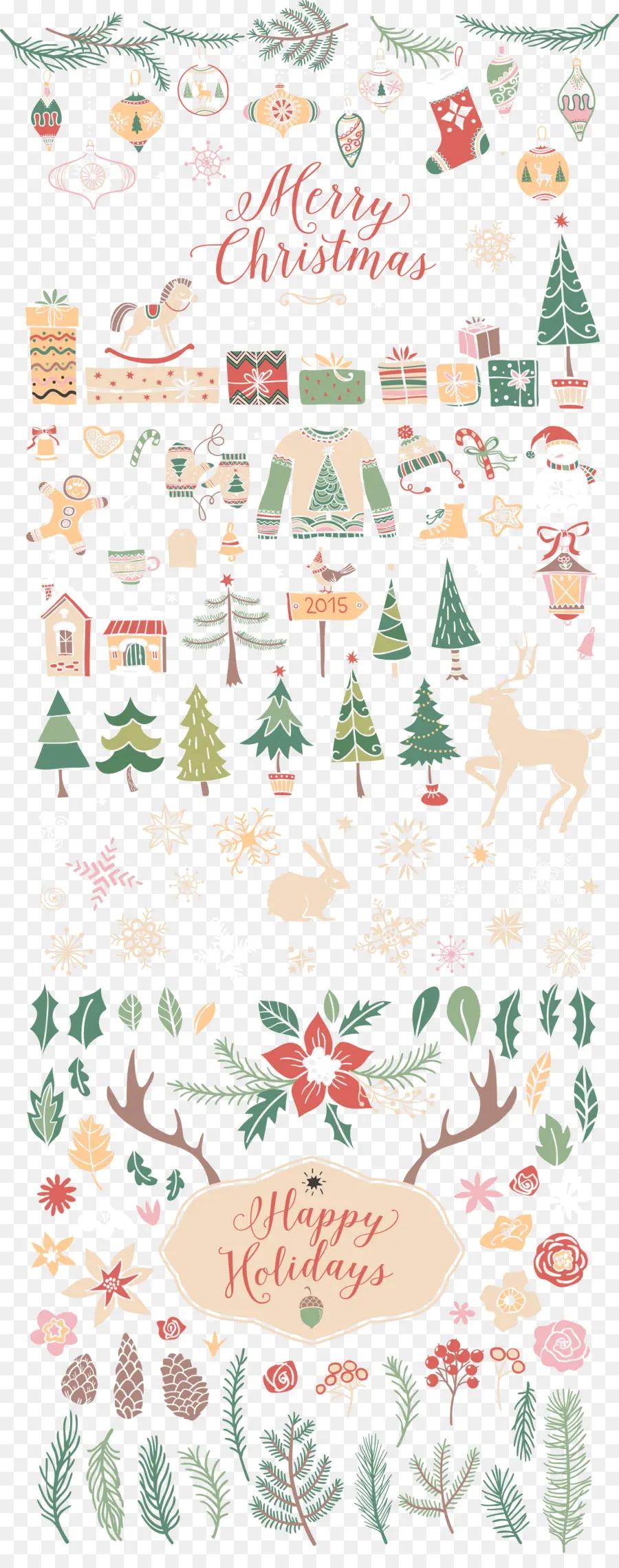 Decoraciones Navideñas，Feliz Navidad PNG