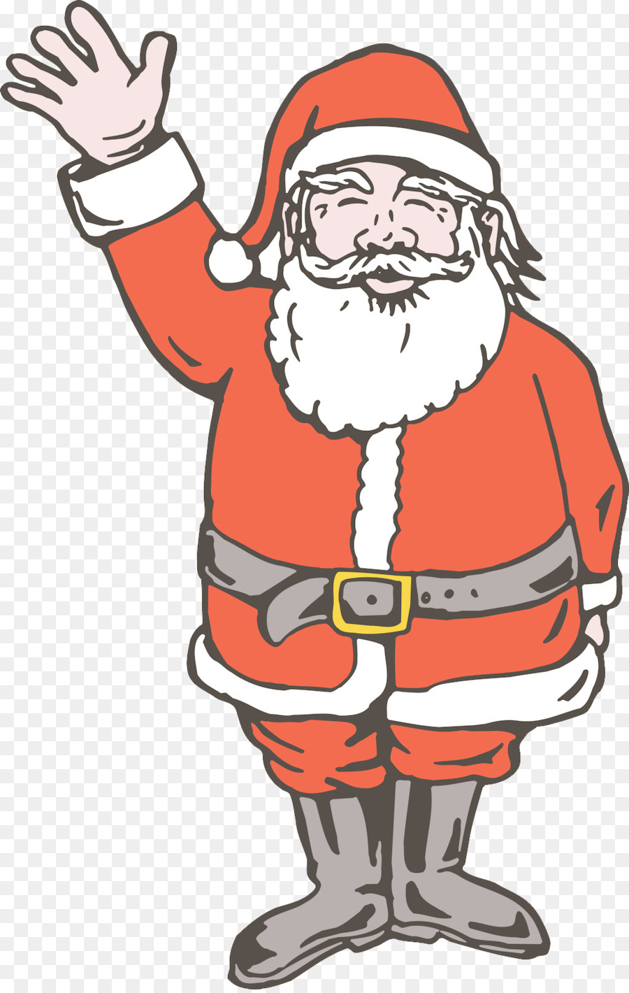 Papá Noel，Traje Rojo PNG