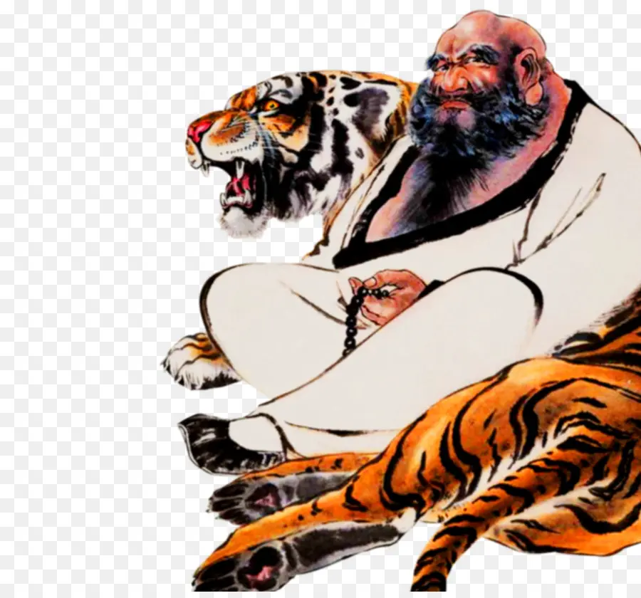 Hombre Con Tigre，Barba PNG