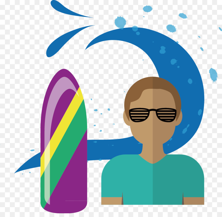 El Surf，Diseño Plano PNG