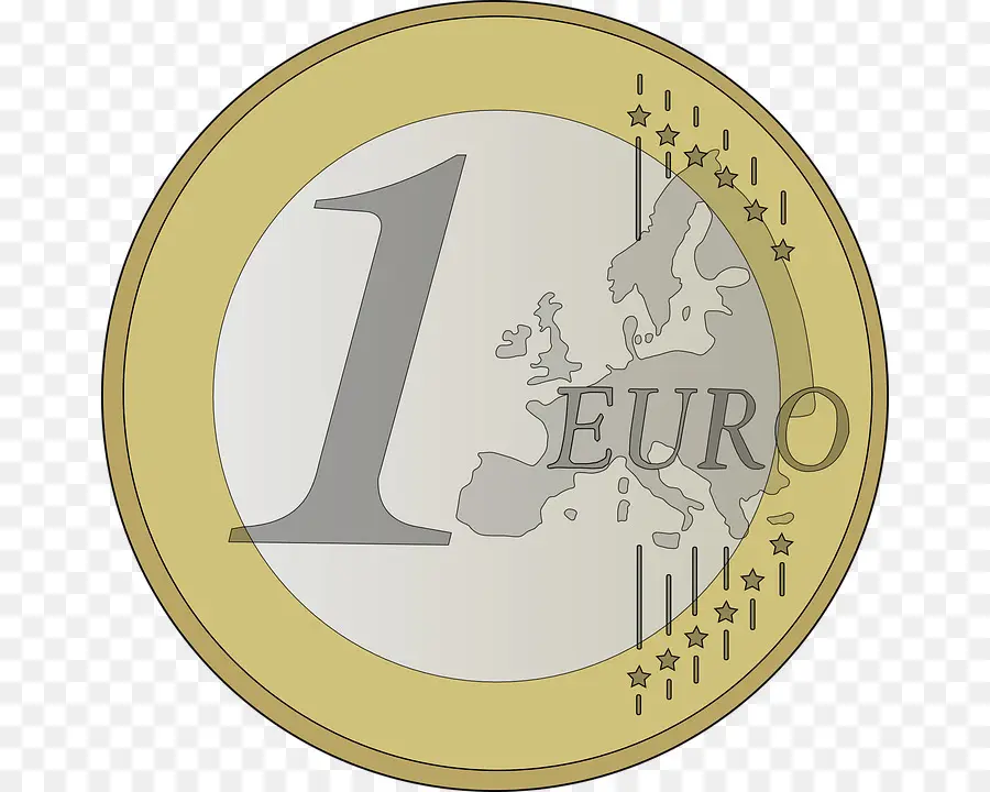 Euro，1 Moneda De Euro PNG
