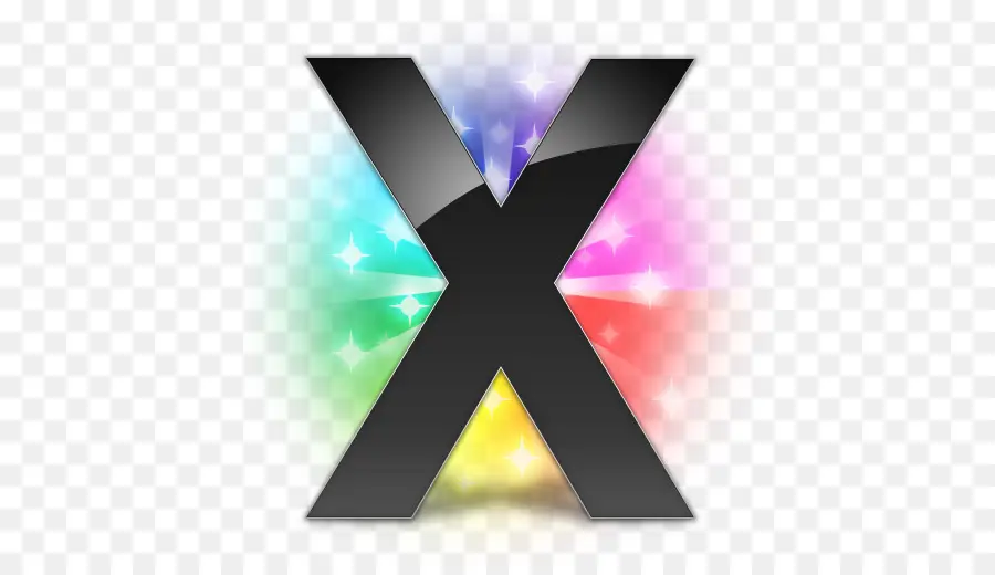 X Colorido，Alfabeto PNG