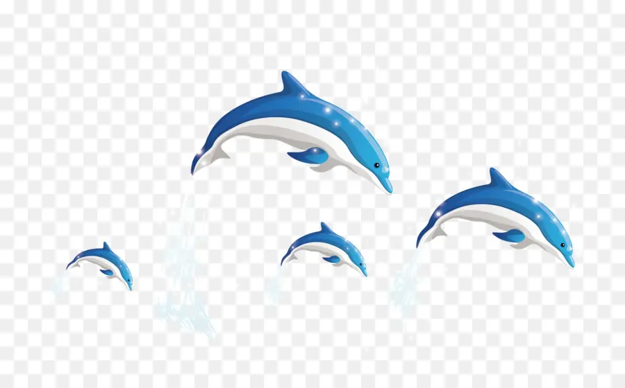 Delfines，Azul PNG