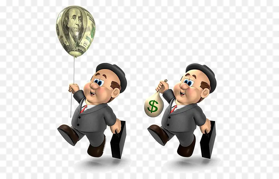 Hombre De Negocios Caricatura，Dinero PNG