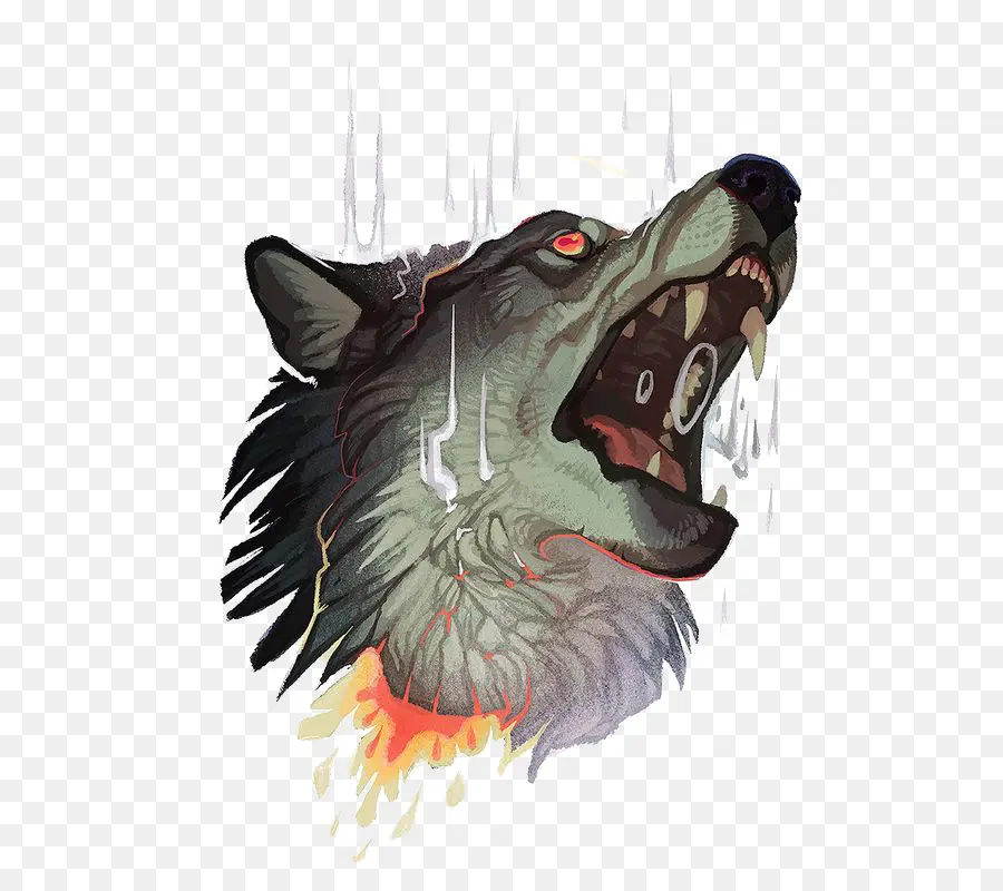 Lobo Ardiente，Fuego PNG