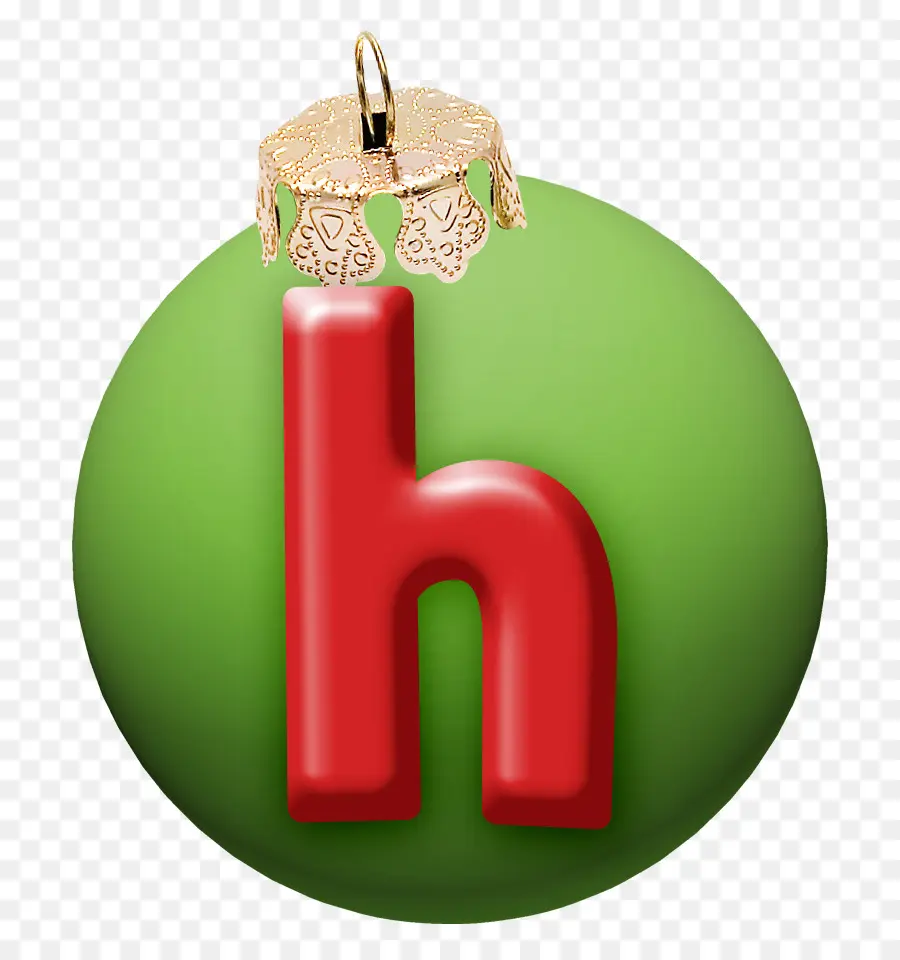 Adorno Navideño H，Ornamento PNG