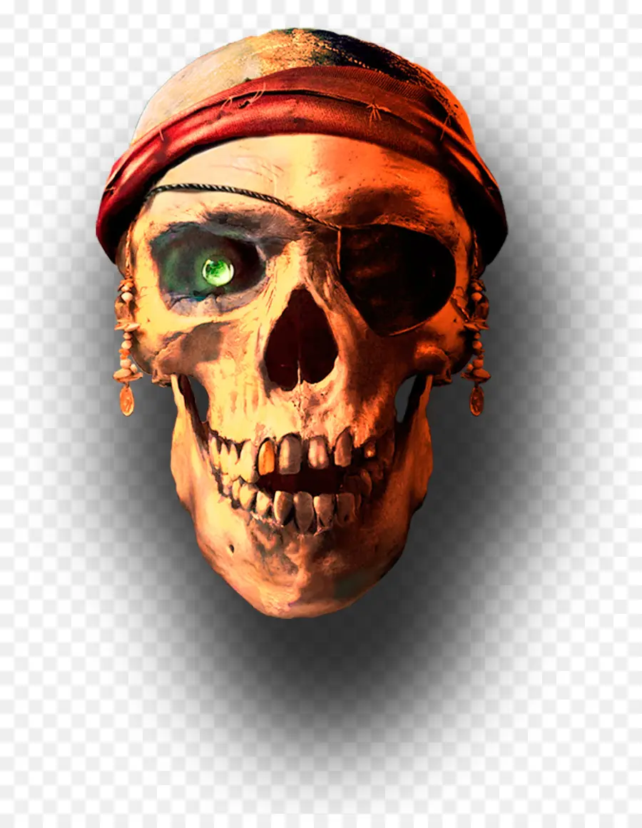 Calavera Pirata，Esqueleto PNG