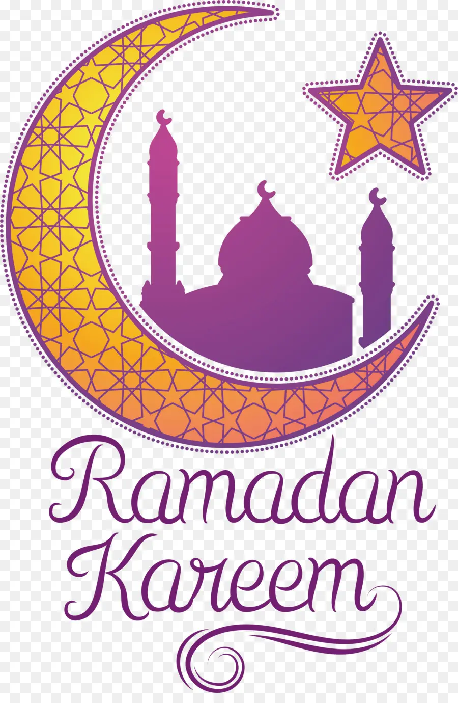 Ramadán Kareem，Creciente PNG