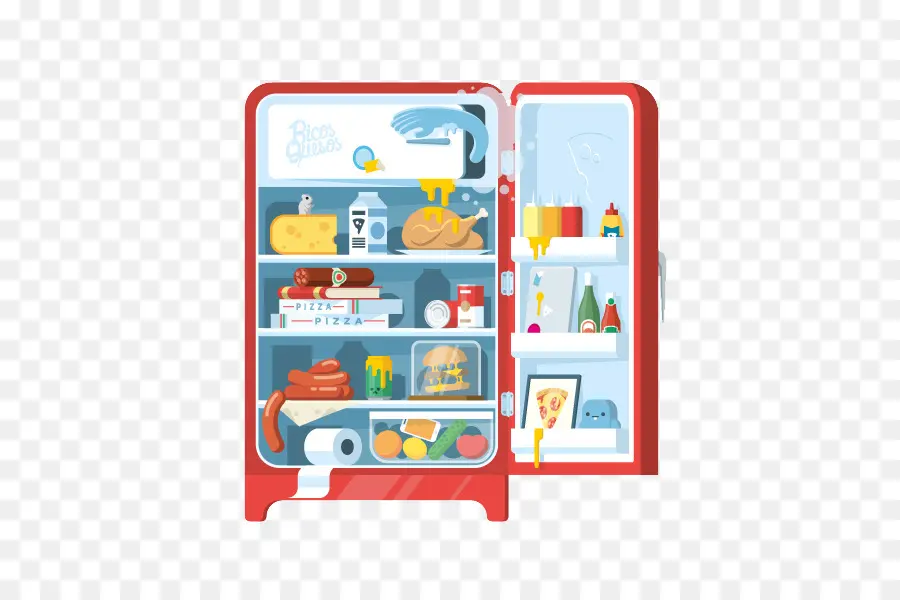 Refrigerador，Diseño Plano PNG