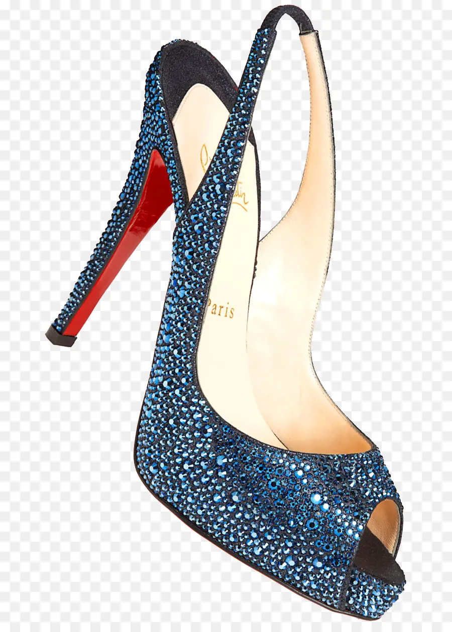 Zapato De Tacón Alto，Azul PNG