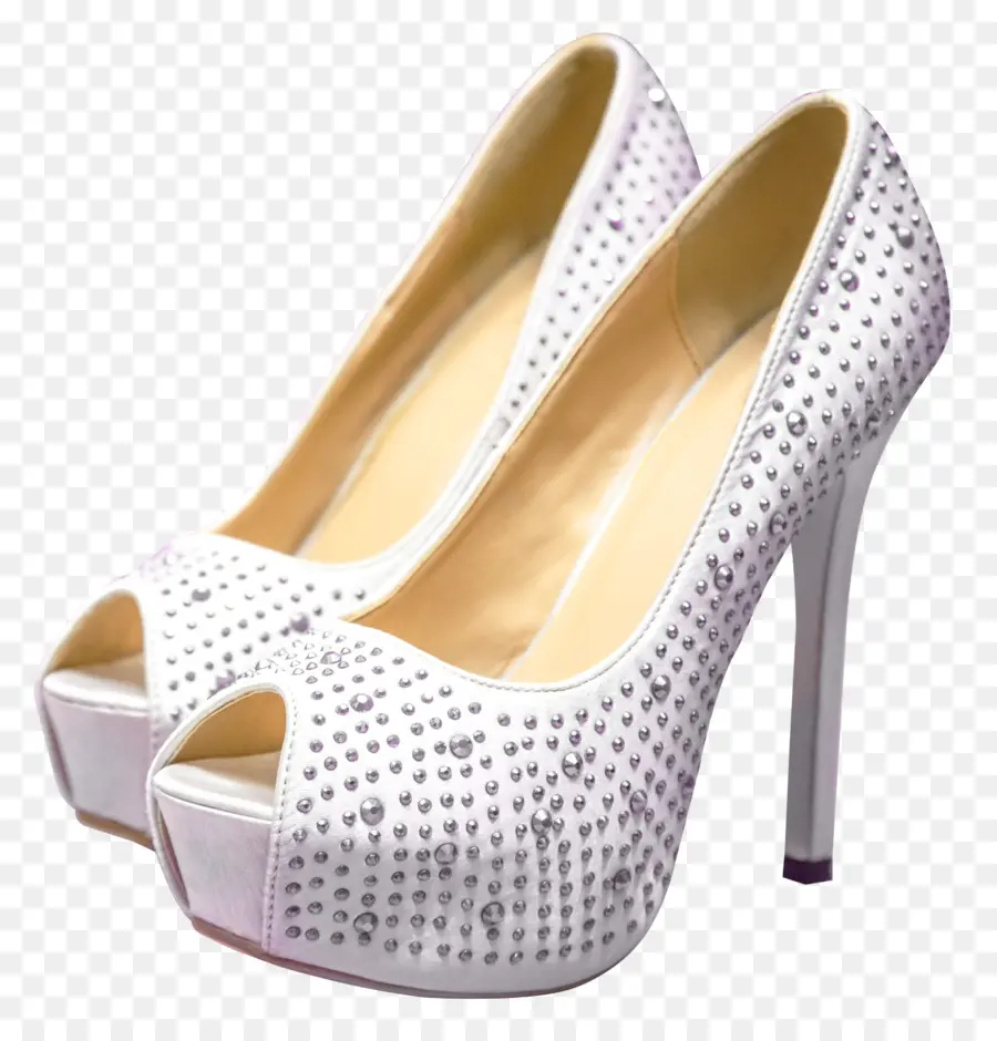 Tacones Altos Blancos，Zapatos PNG