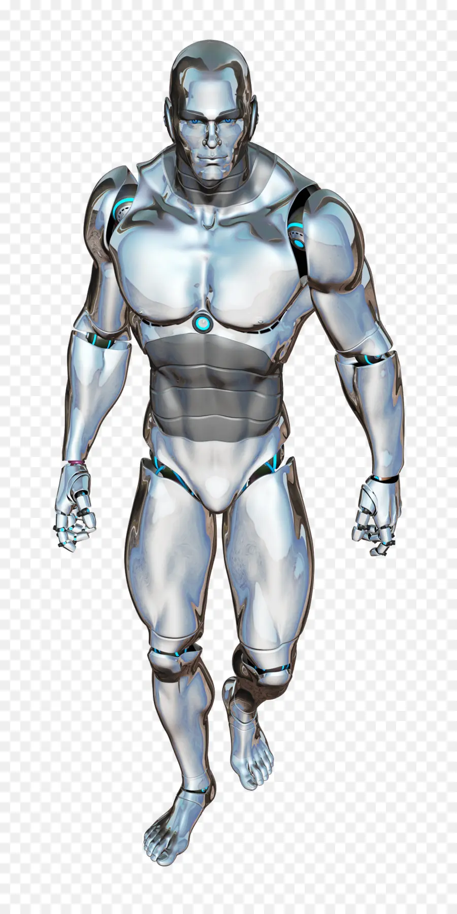 Robot Plateado，Humanoide PNG