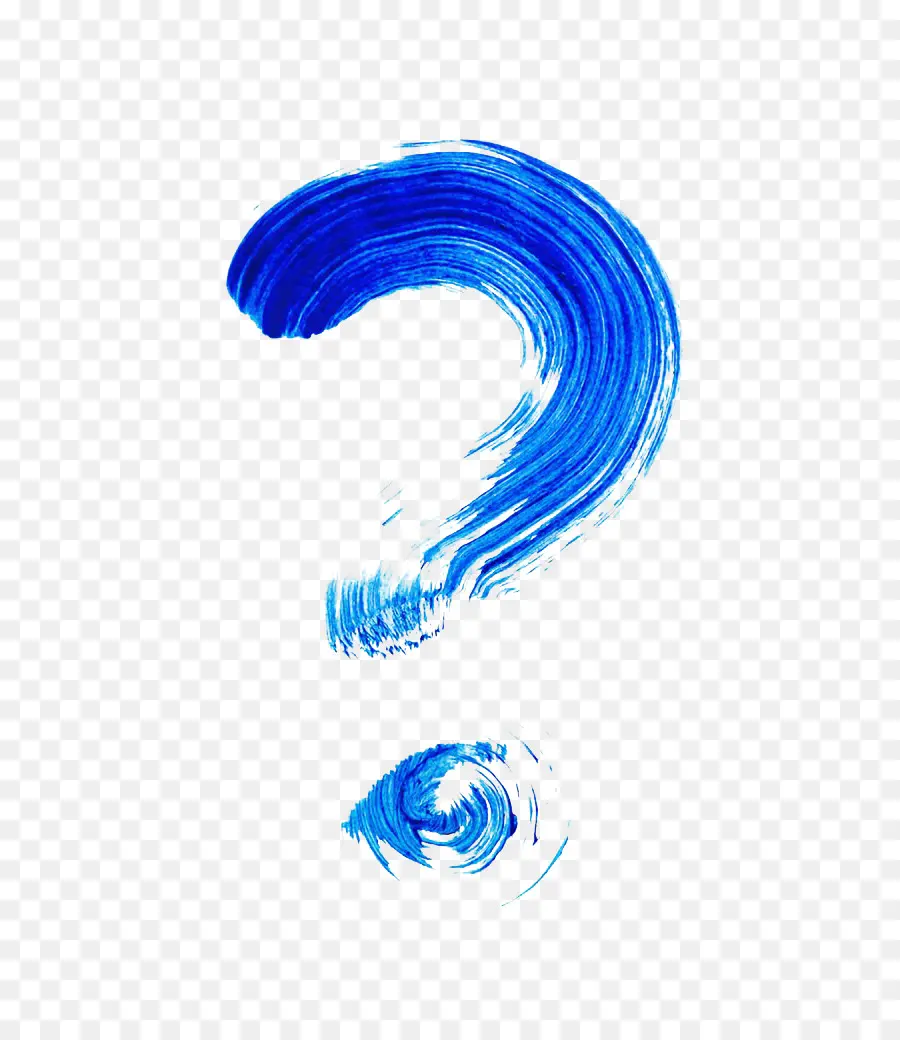 Signo De Interrogación，Azul PNG